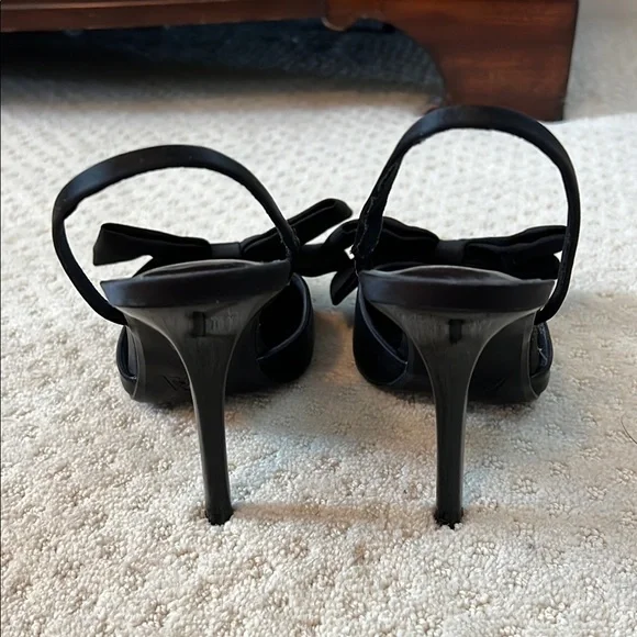 Zara Black Bow Detail Women's Heels Size 39 - Picture 5 of 5